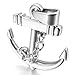 INBLUE Men's Stainless Steel Pendant Necklace Silver Tone Anchor Nautical -with 23 Inch Chain