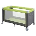 Safety 1st 21024461 - Soft Dreams,  Reisebett mit Rollen und leichtem Einstieg,  75 x 122 cm,  inklusive faltbarer Matratze 60 x 120,  Green mania