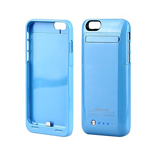 Iphone 6 Battery Case , GrightÂ® iPhone 6External Protective Battery Case (4.7 inch)3500mAh Extended Battery Case Back Up Power Bank for iPhone 6 Back Up (iOS 7 or above Compatible) , Lightning Charging Port, Kick Stand, Slim Fit Slider Design(Blue)
