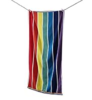 Rainbow Striped Beach Towel