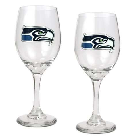 Seahawks 14 Oz Wine Glass (Set Of 2)