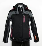 Killtec 19103  Damen Funktionsjacke mit abzipbarer Kapuze Dome, schwarz/anthrazit (200), 46