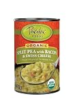 Pacific Natural Foods Organic Split Pea with Bacon & Swiss Cheese Soup, 14.5-Ounce Cans (Pack of 12)