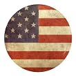 Set of 4 Natural Sandstone Coasters - American Flag
