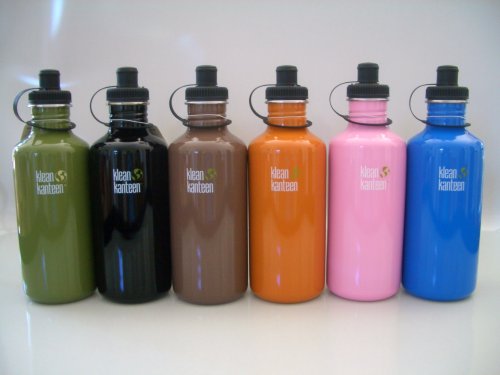 Klean Kanteen Colors Poly Sport Top Stainless Steel Reusable Water Bottles