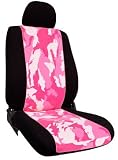 CUSTOM Chevy Uplander Seat Covers - FRONT FULL SET: Low Back Buckets w/ Adjustable Headrest and Inside Arms (2005-2009) - Neo-Sport Camo Pink - Made in the USA