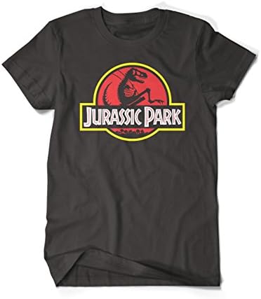 PacTee Men's Jurassic Park T-shirt, S, Black