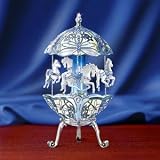 Louis Comfort Tiffany Carousel of Blessings Collectible Victorian Musical Egg