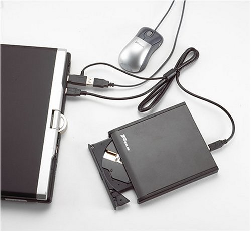 Targus PADVD010U USB 2.0 DVD & CD-ROM Slim External Drive - Black image
