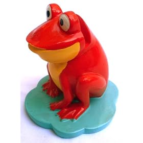 Click here to buy Frogs Themed Unique Novelty Decorative Eyeglasses Holder - Red.