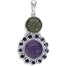 Sterling Silver Amethyst Goddess & Labradorite Flower Pendant by Sajen