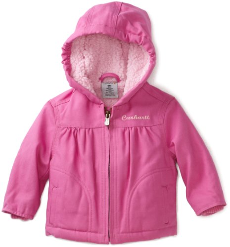 Low Price !! for Carhartt Baby-girls Infant The Dakota Sherpa Lined Duck Jacket, Super Pink, 18 Months