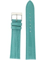 12mm Watch Band Patent Leather Lizard Grain Lite Blue