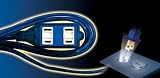 20 ft. 3-Outlet Designer Household Extension Cord, BLUE