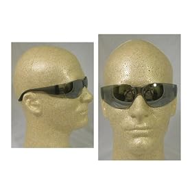Starlite Safety Glasses - Gray Temple - Silver Mirror Lens