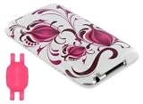 Magenta Pomegranate Design Case for Apple iPod Touch 3 and 2 with Shoe Silicone Pouch for Nike+ iPod Sensor (iPod NOT Included)