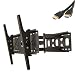 VideoSecu Articulating TV wall Mount For 32-55" LCD LED Plasma Flat Screen Dual Arm with Free 7 ft HDMI Cable 1SR