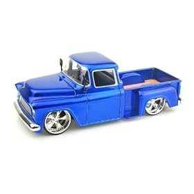 1955 Chevy Stepside Pickup Truck 1/24 - Metallic Blue