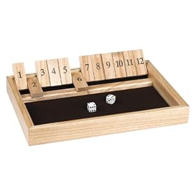 Shut The Box, With 12 Numbers And Dice by Wood Expressions