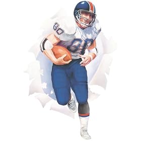 Blue Mountain Wallcoverings 852181 Football Player Peel & Stick Appliqu�