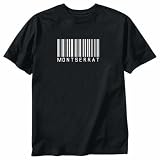 T-Shirt Black  Barcode Montserrat  Country