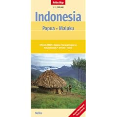 Nelles Map Indonesia Papua - Maluku (Landkarte) 1 : 1 500 000. Special Maps: Ambon/Haruku/Saparua, Banda Islands, Ternate/Tidore