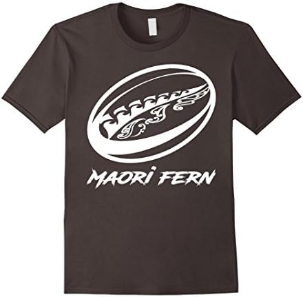 Men's New Zealand Maori Rugby Fern T-shirt Medium Asphalt
