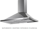 Baumatic 100 cm Wide Cooker Chimney Hood St/ Steel F100.2SS
