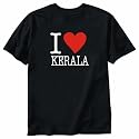 T-Shirt Black " Love Classic Kerala " India City