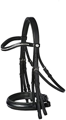 Schockemoehle Sports Brisbane Double Bridle Black w/Chrome Buckles Full