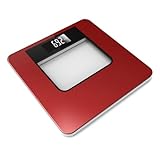 Ivation Ultra Thin LCD Tempered Glass Digital Bathroom & Gym Scale - Super Accurate HighPrecision Strain Gauge Sensor System - 330-Pound Load Capacity