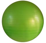 Fitness Ball: Green, 26in/65cm Diameter, Includes 1 Ball +1 Pump + 1 Page Instruction Chart. No instructional DVD. (Exercise Gym Swiss Stability Ball)