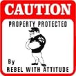 CAUTION: REBEl south confederate joke sign
