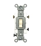 Leviton CSB3-15T 15 Amp, 120/277 Volt, Toggle 3-Way AC Quiet Switch, Commercial Grade, Grounding, Li