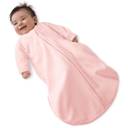 Kiddopotamus Dreamsie Sleeper with Sleeves Microfleece Large, Pink