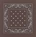 Dark Brown Paisley Bandana