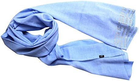 The Twelve Stylish Design Hijab Scarf Series Latticed Print on Pastel tone (Blue)