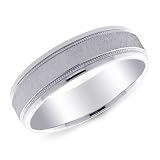 14K White Gold Elegant Ladies Wedding Band Ring