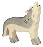 Holztiger Howling Wolf Wooden FigureIMAGE