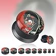 Black Acrylic Double Flat Flare Screw Fit Plug With 'Fearless Panther' Print - 5/8" - SOLD AS A PAIR