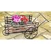 Outdoor Living : Wooden Wheelbarrow Garden Plant Planter Burntwood effect