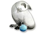 Clearly Charming Siamese Cat Sterling Silver and Enamel Pin by Zarah