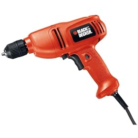 Black & Decker DR210K 4.5 Amp 3/8-Inch Variable Speed/Reversing Keyless Chuck Drill Kit