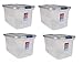 Rubbermaid 1785785 Clear Roughneck Storage Tote Box, 66-Quart, Case of 4