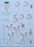 A4 3D step by step Paper Nation decoupage sheet - Christmas pets