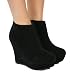 Ladies Wedge Shoes Suede Womens Ankle Wedges Platform Boots Size 3 4 5 6 7 8 with shoeFashionisa Boutique Bag