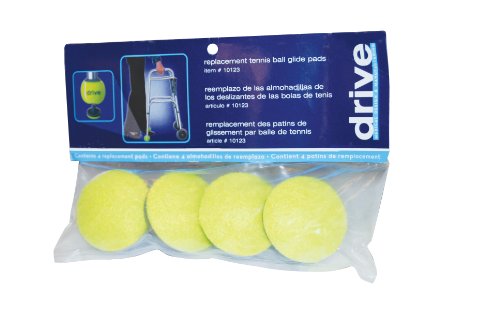Axis Medical Walkers Yellow Replacement Tennis Ball Glide Pads for Drive Medical Tennis Ball Glides