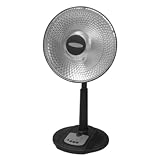 Soleus Air HR1-08R-21 Oscillating Reflective Heater, Silver, Black