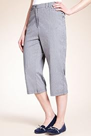 Classic Collection Cotton Rich Striped Cropped Trousers