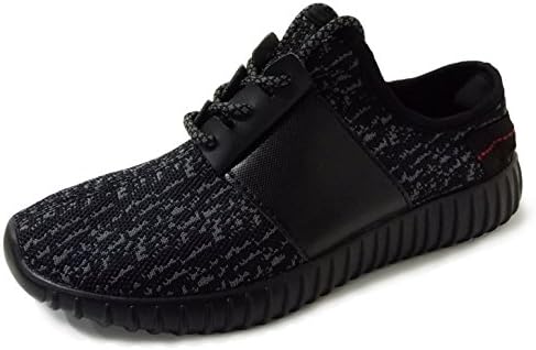 MOUFIT Men Women Non Slip Breathable Sneakers Unisex Couple Lightweight Athletic Gym Shoes Leather Black 41